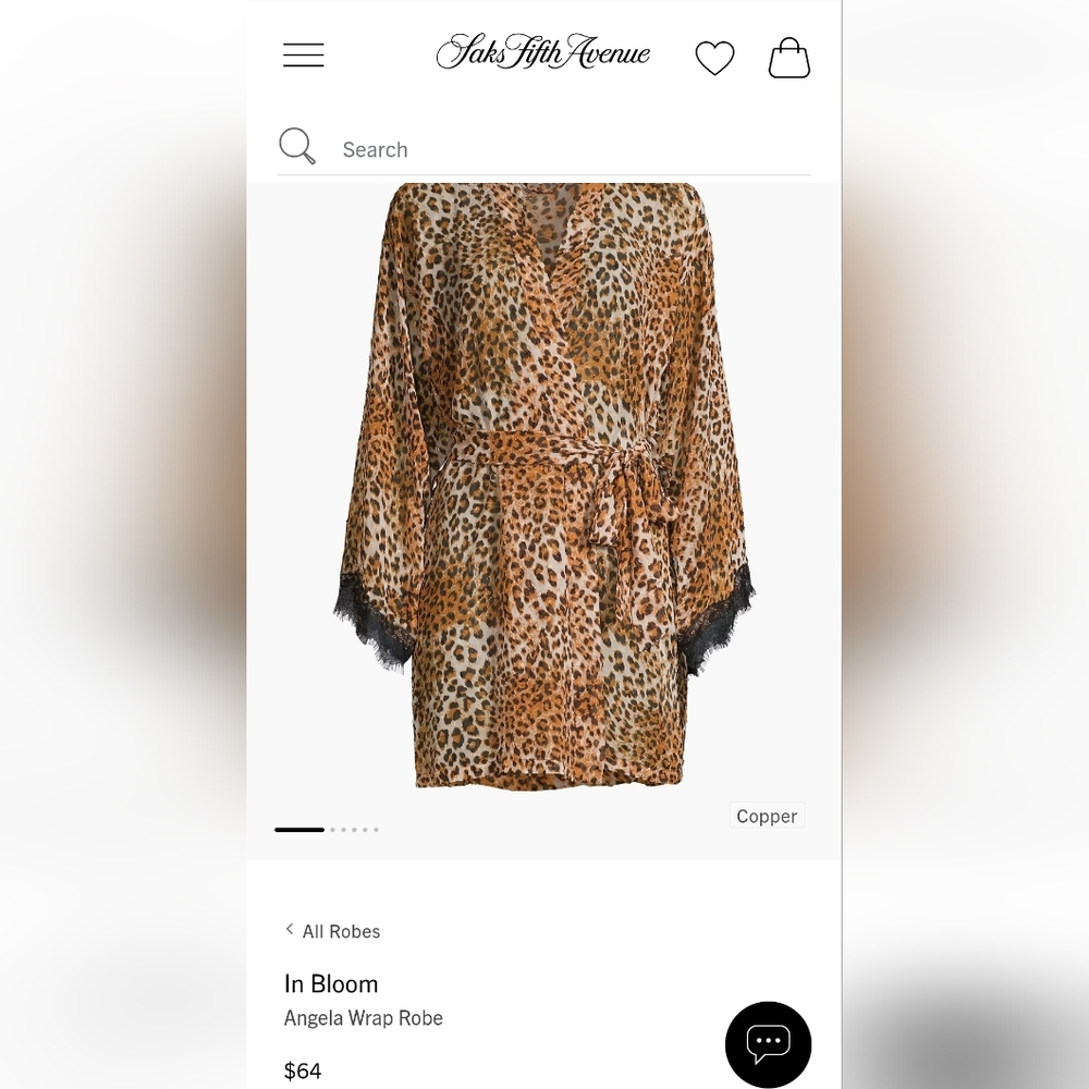- Angela Leopard Print Robe - In Bloom by Jonquil - Picture 9 of 11